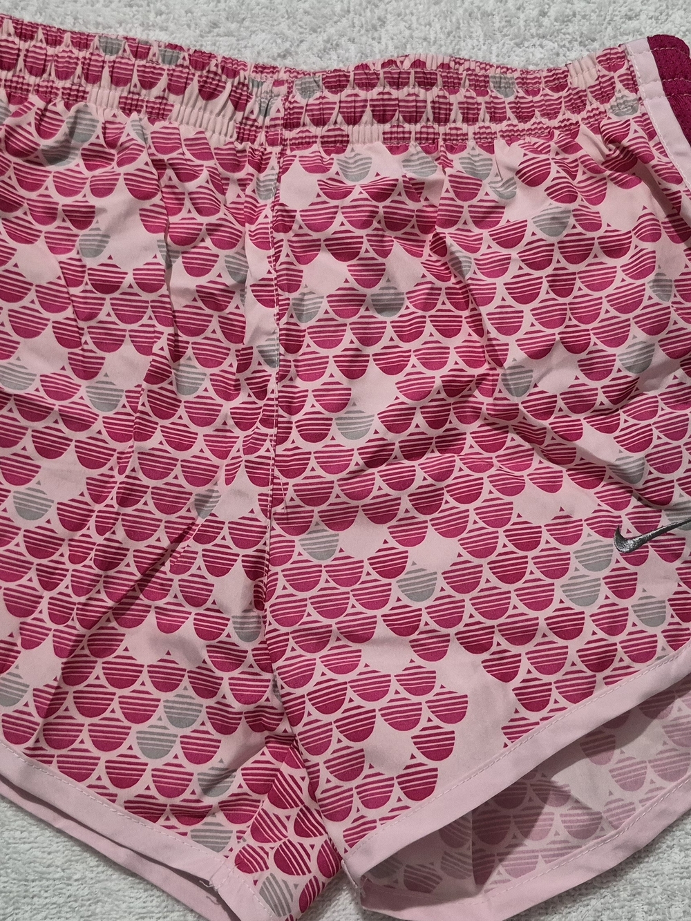 Nike Pink Patterned Girls' Athletic Shorts Sz M